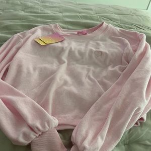 Stoney Clover X Target Collection terry cloth pink crewneck